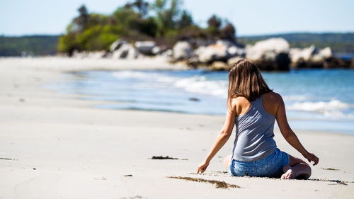 Young girl on beach