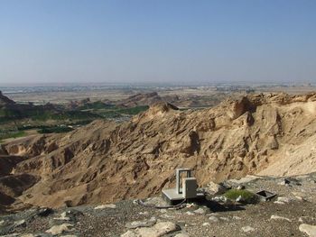 Scenic view of landscape against clear sky