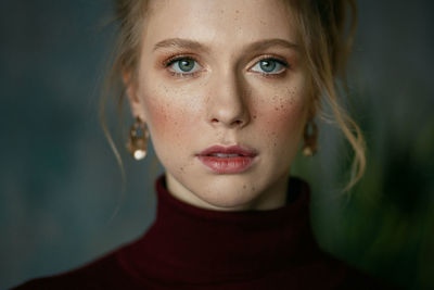 Close-up portrait of young woman