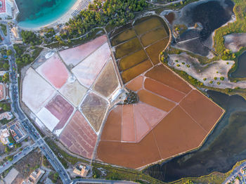 High angle view of trees on landscape