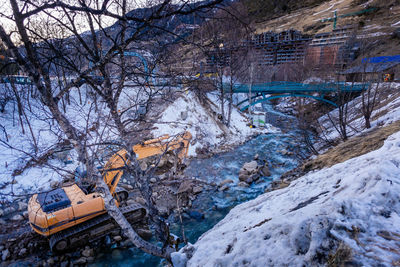 View of construction site during winter