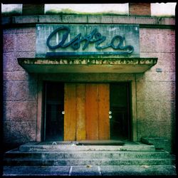 Entrance of building