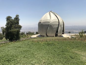 View of temple against clear sky