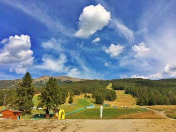 Scenic view of landscape against sky