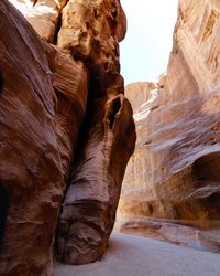 Low angle view of rock formation