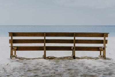 Scenic view of sea against sky during winter