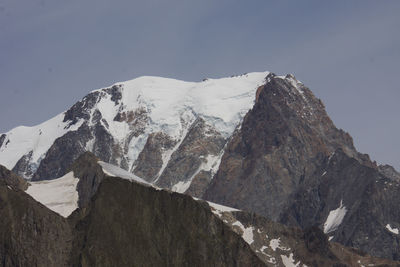 Scenic view of snowcapped mountain against sky