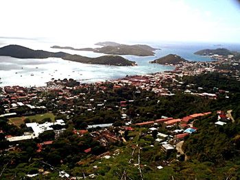 High angle shot of townscape