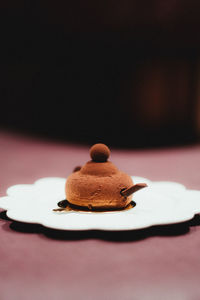 Close-up of cake on table