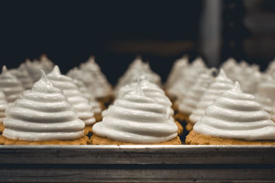 Close-up of cupcakes on table