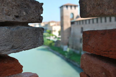 Close-up of stone wall