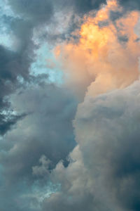 Low angle view of storm clouds in sky