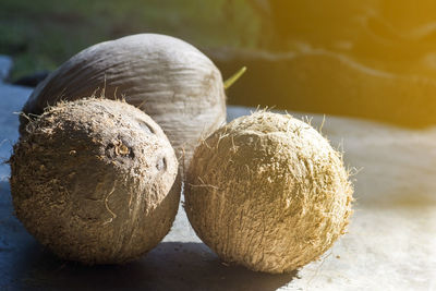 Close-up of bread on table