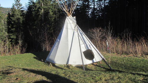 Tipi tent as a futuristic form of living, modern and innovative design approaches