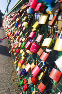 Full frame of colorful lanterns