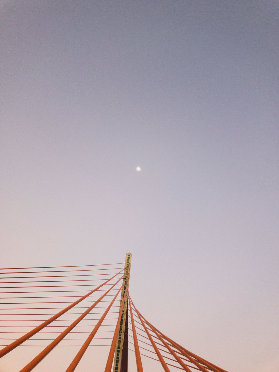 HIGH SECTION OF BRIDGE AGAINST CLEAR SKY