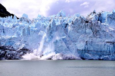 Scenic view of icebergs