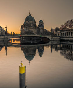 Reflection of building on water