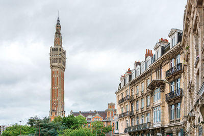 Low angle view of buildings against sky