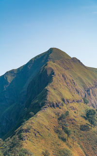 Scenic view of mountains against clear sky