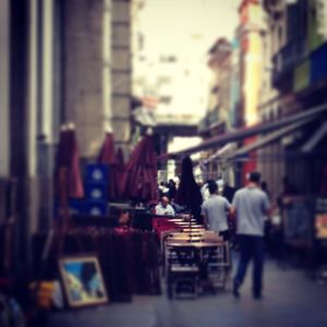 Rear view of people sitting in restaurant