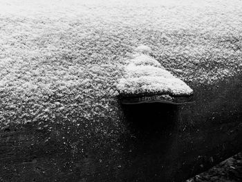 Close-up of snow covered land