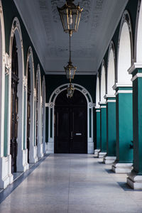 Empty corridor of house