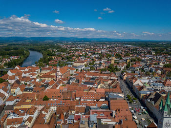 Aerial view of straubing, bavaria