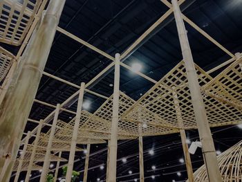 Low angle view of illuminated ceiling in building