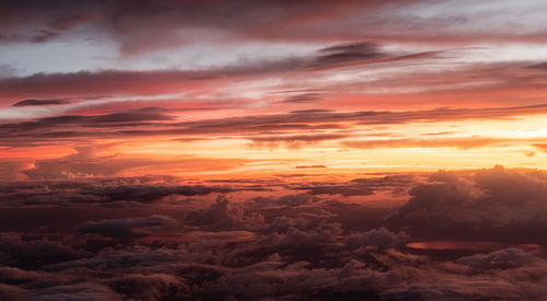 Scenic view of cloudscape during sunset