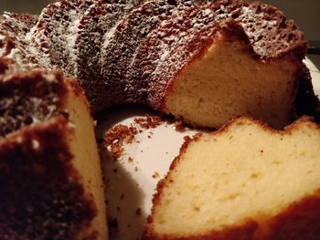 Close-up of cake in plate