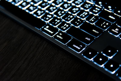 Close-up of computer keyboard