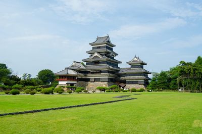 View of temple building against sky