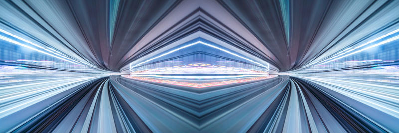 Digital composite image of light trails