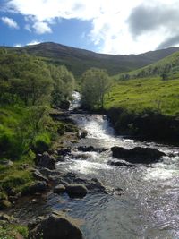 River flowing through rocks