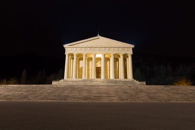 View of historical building at night