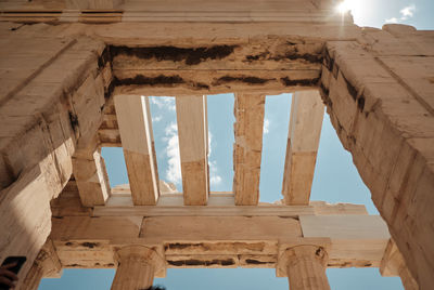 Low angle view of historical building