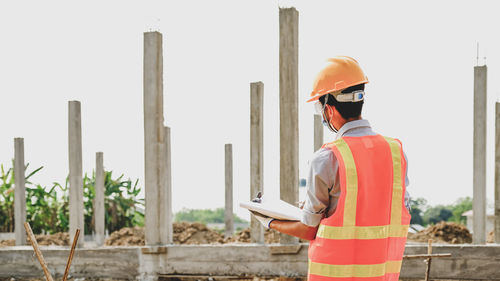 Man working at construction site