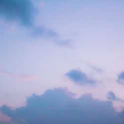 Low angle view of clouds in sky