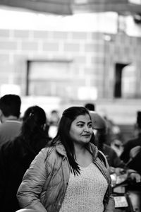 Young woman looking away