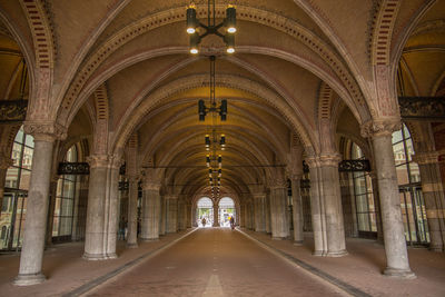 Empty corridor of building