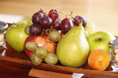 Close-up of apples on table