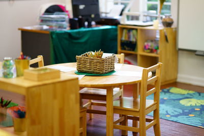 Chairs and table at home