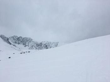 Snow covered mountain against sky