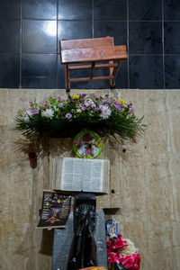 Flowers on table