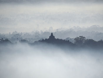 Panoramic view of temple against sky