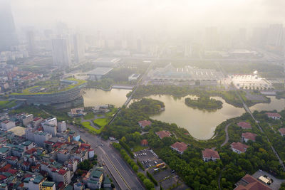 Hanoi city from above