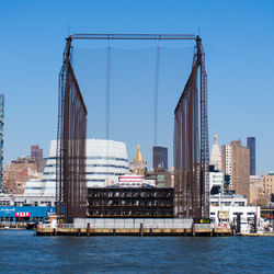 City skyline with waterfront