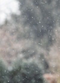 Full frame shot of raindrops on snow