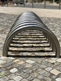 Close-up view of paving stone